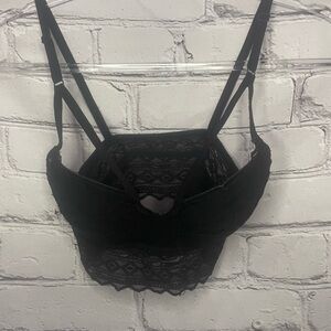 PINK Victoria's Secret Black Lace Extra Push-up Bra